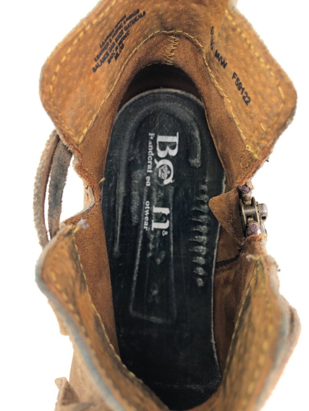 Born Tarkiln Brown Distressed Suede Ankle Boots 8.5 - Picture 9 of 12